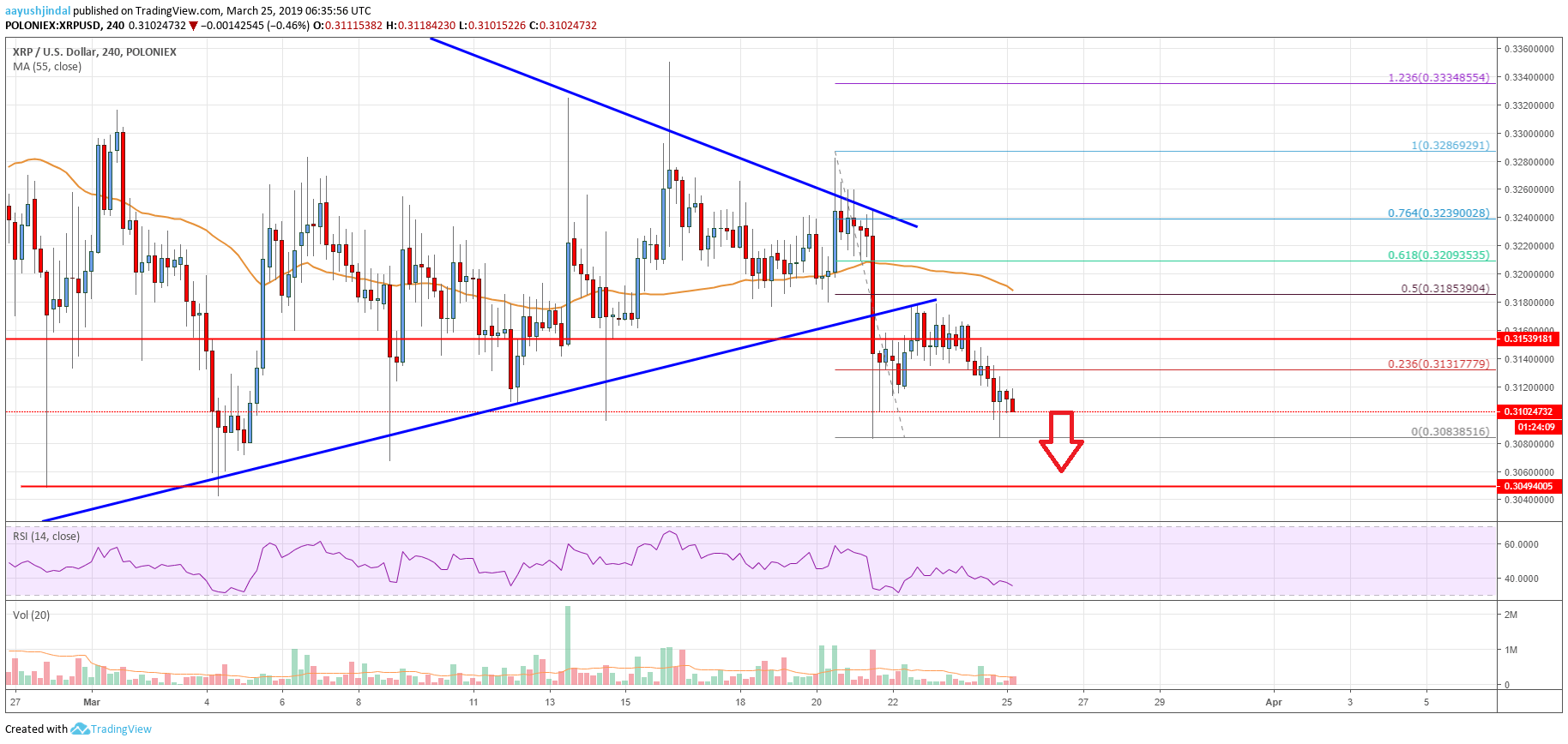 Ripple Price Analysis XRP Chart