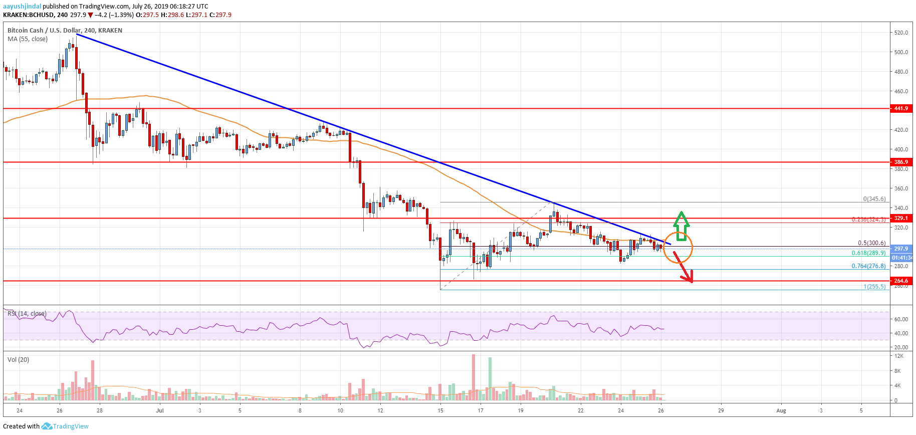 Bitcoin Cash Price Analysis BCH Chart