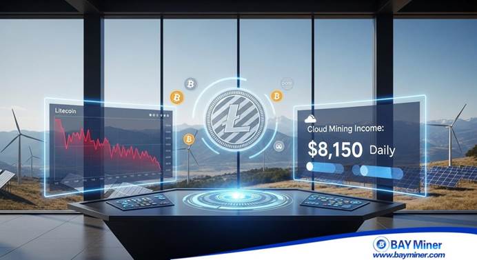 Litecoin pulls back, but holders can still earn ,850 per day through BAY Miner cloud mining
