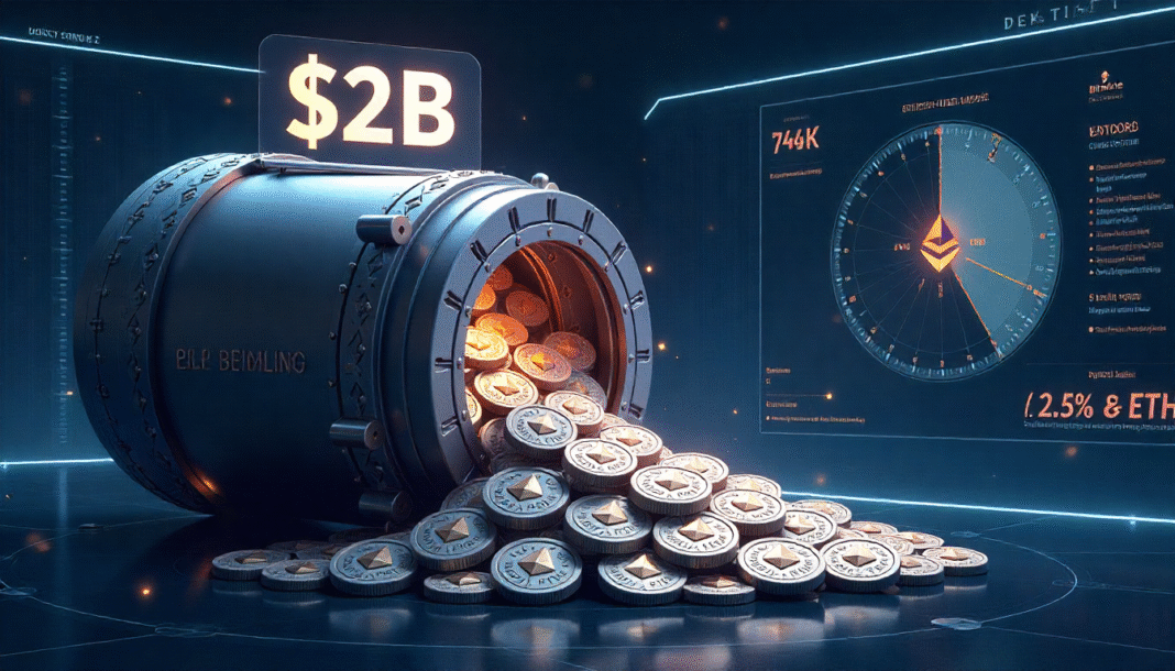 BitMine Buys $2B in Ether, Eyes 5% of ETH Supply