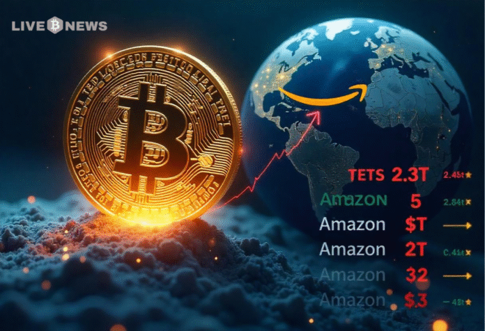 Bitcoin Flips Amazon’s $2.3T Market Cap to Become 5th Global Asset
