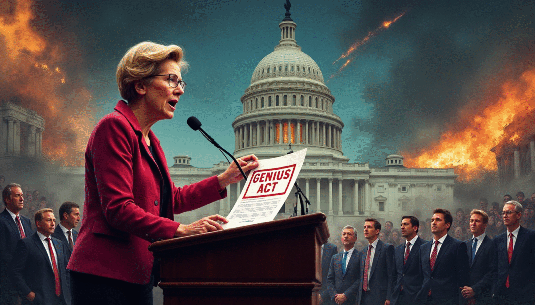 Warren Slams GENIUS Act, Warns Crypto Lobbying Echoes 2008 Crisis Mistakes