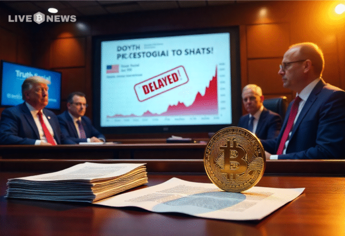 Regulator Stalls Truth Social Bitcoin ETF, Stirring Curiosity Over Trump’s Crypto Path