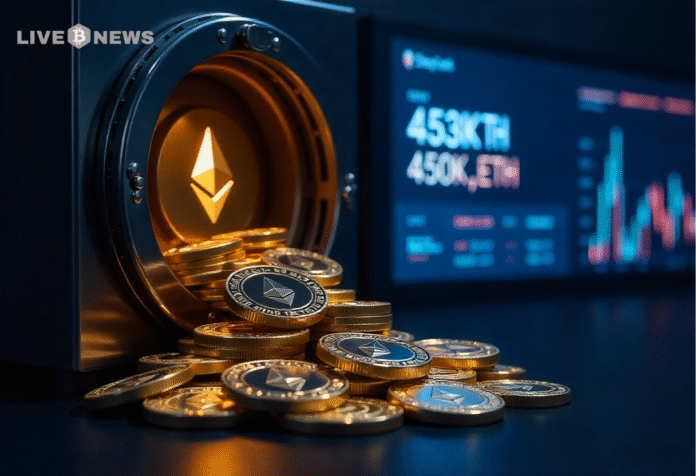 SharpLink Gaming adds 11,259 ETH worth $43M, raising Ethereum holdings near 450,000 ETH and signaling strong corporate crypto adoption.