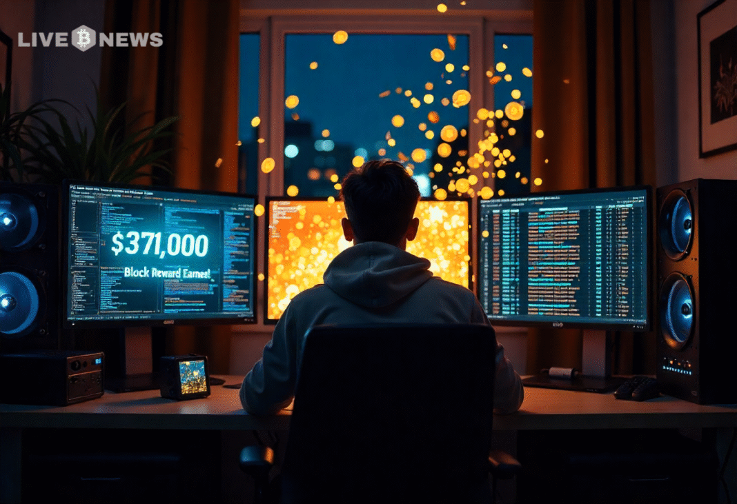 Solo Bitcoin Miner Nets $373K Block Reward Amid Stiff Competition