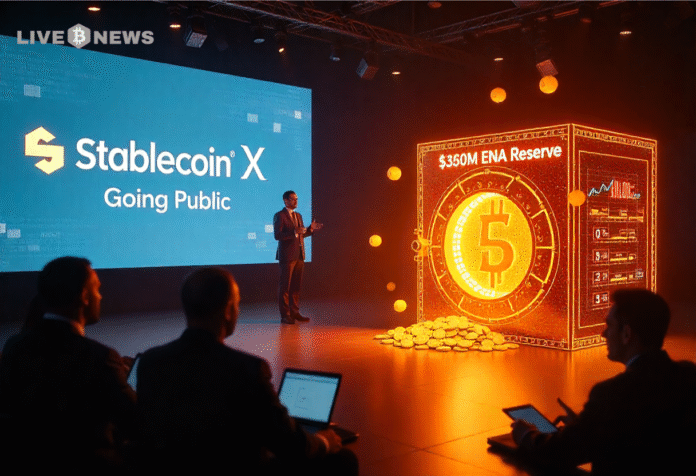 StablecoinX to Go Public With TLGY, Builds $360M ENA Reserve