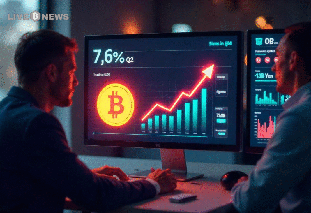 Strategy reports 7.8% Q2 Bitcoin yield, now holds 597,325 BTC, targets 140,538 BTC yearly gain worth $13 billion.