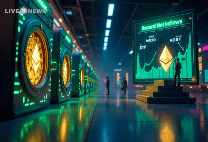 ETH Spot ETFs Attract Record Net Inflows as Analysts Position Ethereum as Prime Macro Asset