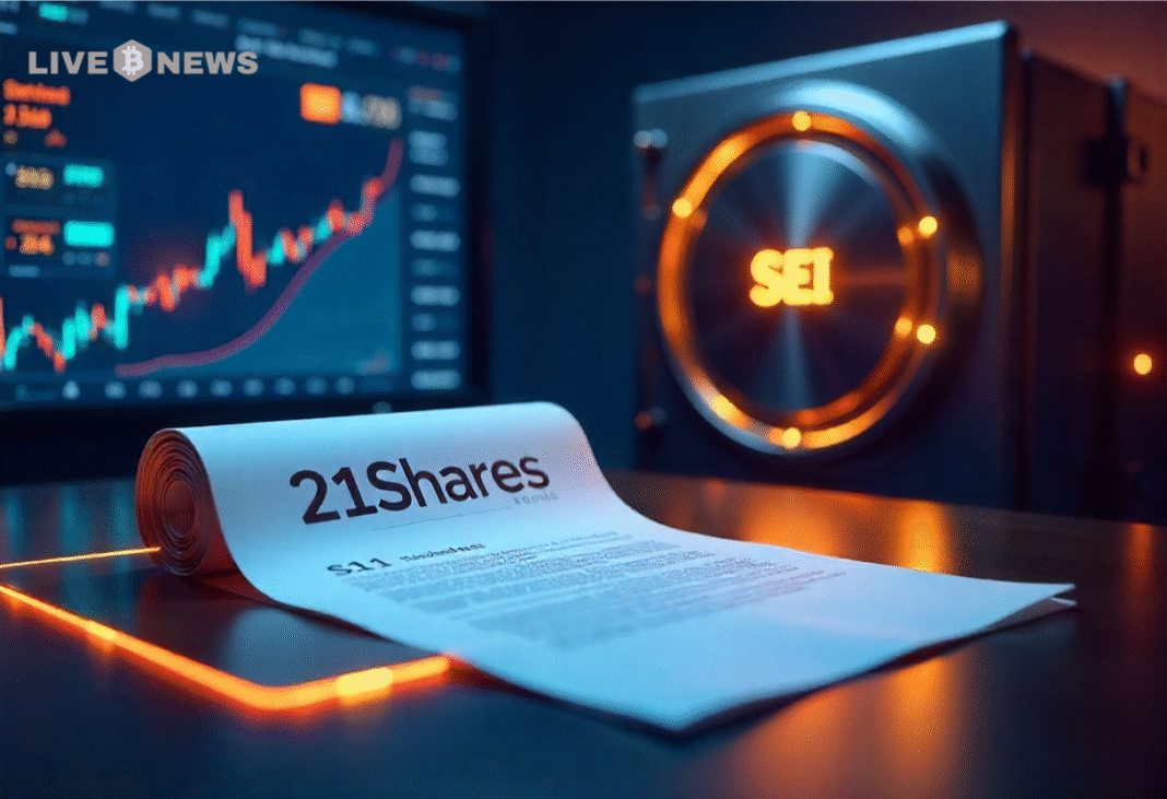 21Shares files for SEI ETF, partnering with Coinbase Custody; aims to track SEI token performance and explore staking rewards.