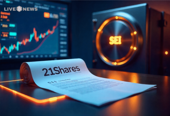 21Shares files for SEI ETF, partnering with Coinbase Custody; aims to track SEI token performance and explore staking rewards.