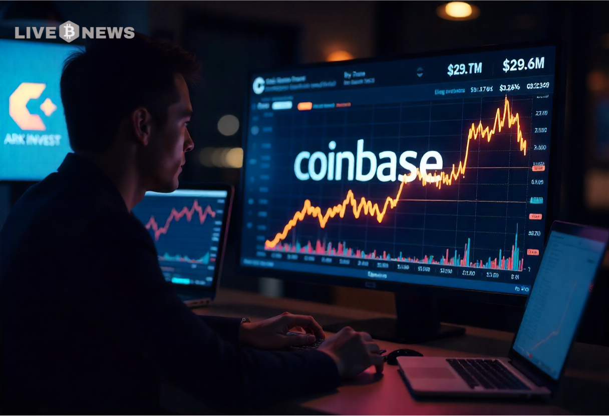 Ark Invest buys Coinbase and BitMine stock during crypto dip, betting on long-term gains despite market volatility and uncertainty.