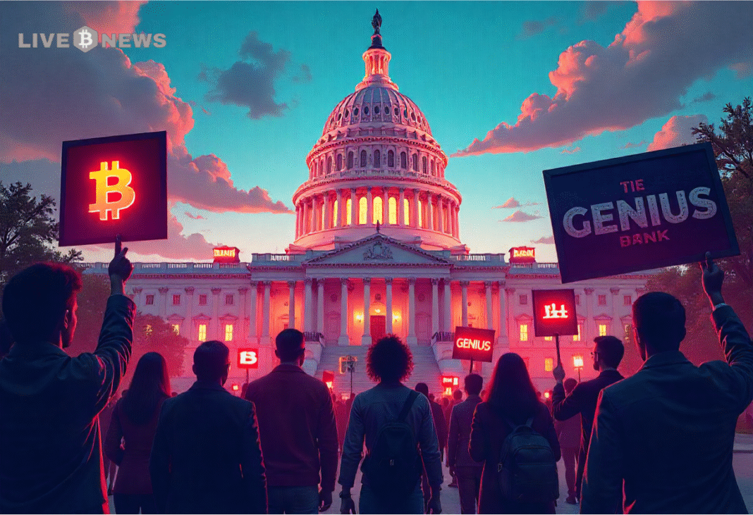 Crypto groups urge U.S. Senate to reject banking proposals altering the GENIUS Act, warning of threats to innovation and stability.