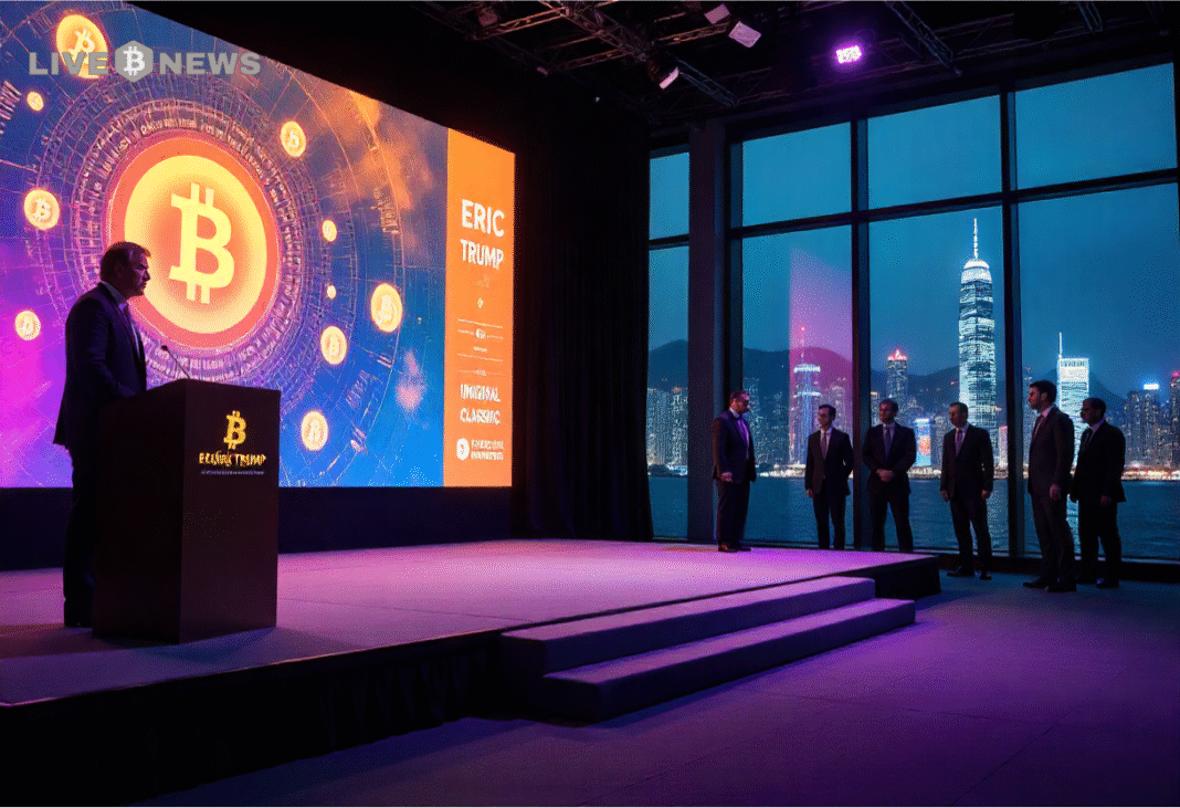 Hong Kong officials exit Bitcoin Asia 2025 amid Eric Trump’s involvement, reflecting crypto ambitions challenged by rising geopolitical sensitivities.