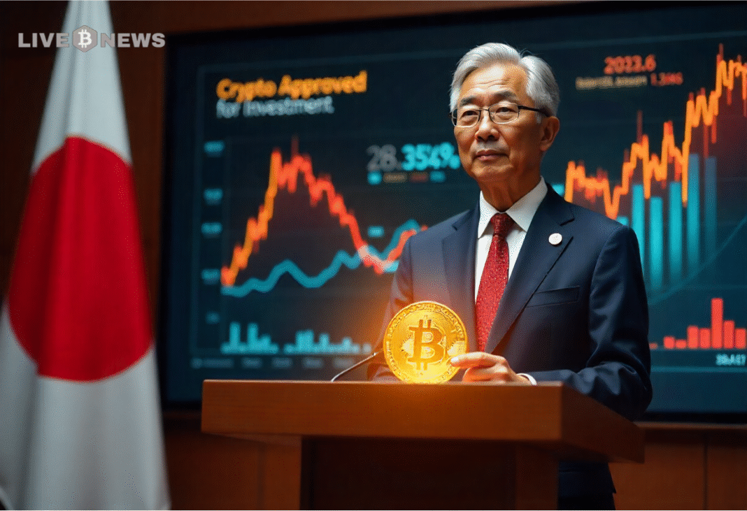 Japan_Finance_Minister_Endorses_Crypto_in_Investment_Portfolios Japan’s Finance Minister supports crypto in investment portfolios, urging balanced regulation, stablecoins, and tax reforms to boost adoption.