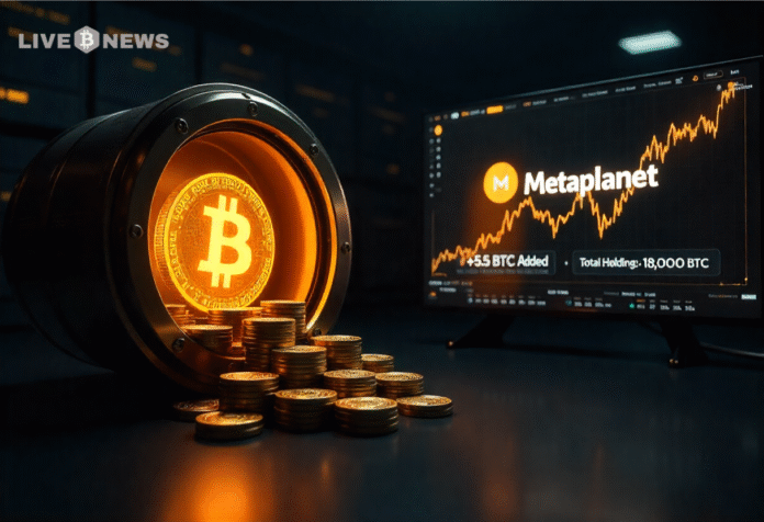 Metaplanet adds 518 BTC worth $61.4M, boosting Bitcoin holdings to 18,113 BTC, signaling strong corporate confidence in Bitcoin’s future.