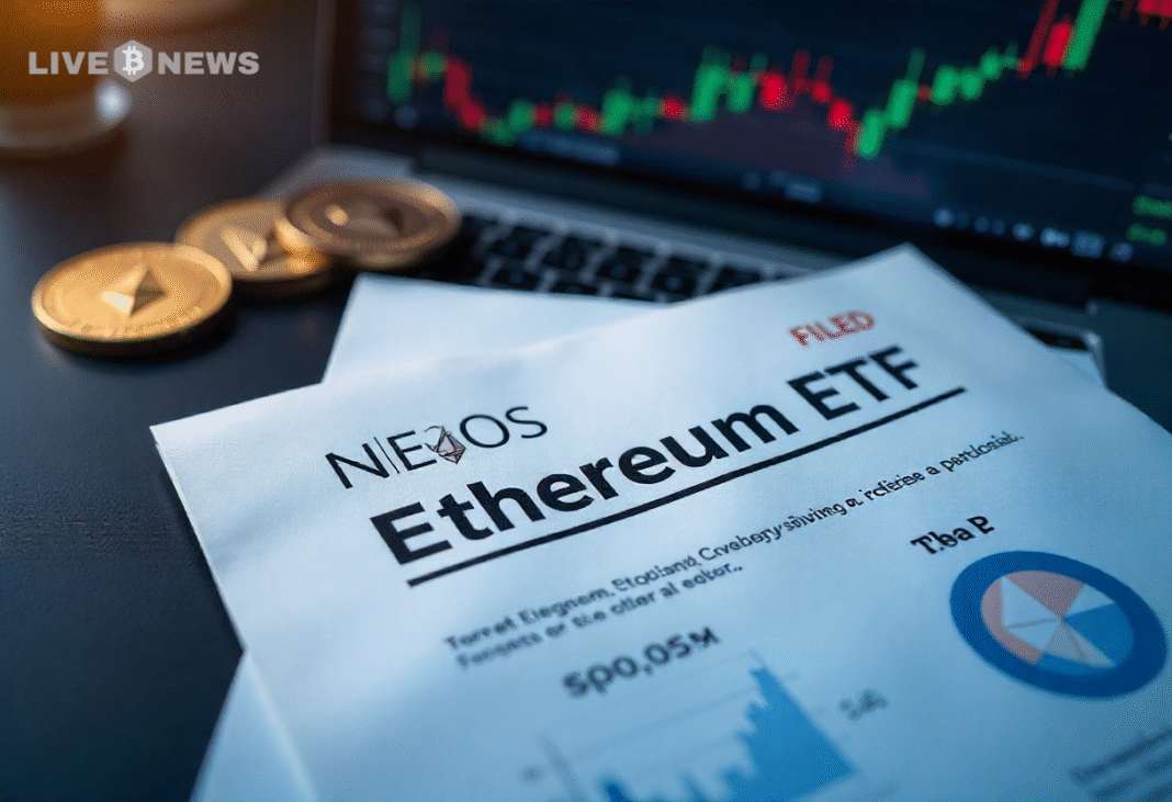 NEOS files for Ethereum ETF using options strategy, aiming for higher income amid rising ETH interest and pending SEC approval.