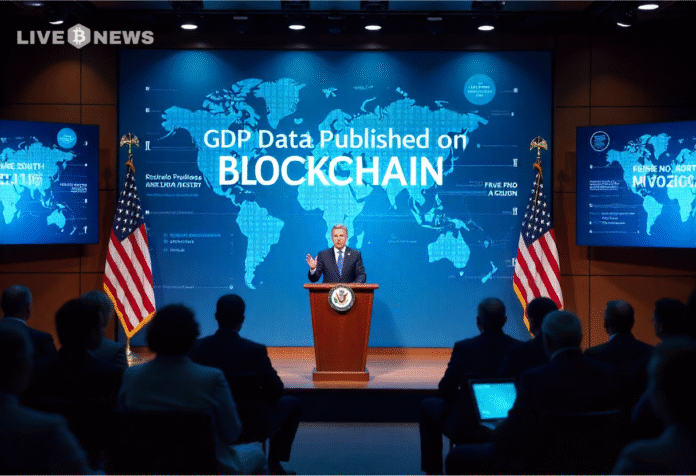 U_S_to_Publish_GDP_Data_on_Blockchain,_Says_Commerce_Secretary U.S. to publish GDP data on blockchain, aiming for transparency, reliability, and modernization of federal statistics and data sharing.