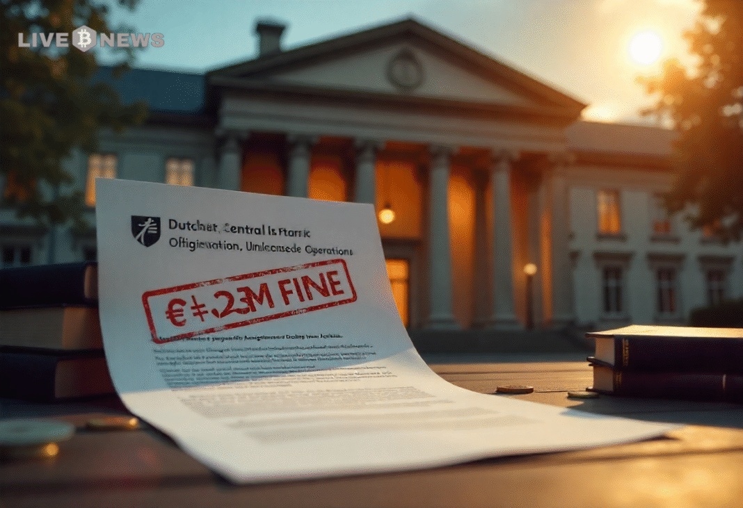 Dutch central bank fines OKX €2.25M for unlicensed operations, signaling strict crypto regulation as MiCA enforcement tightens across