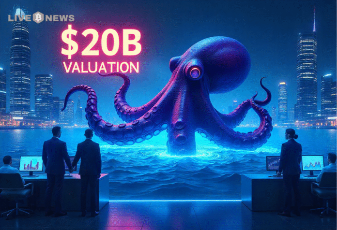 Kraken seeks $20B valuation ahead of IPO, boosting investor confidence as crypto markets recover and rivals like Coinbase dominate.
