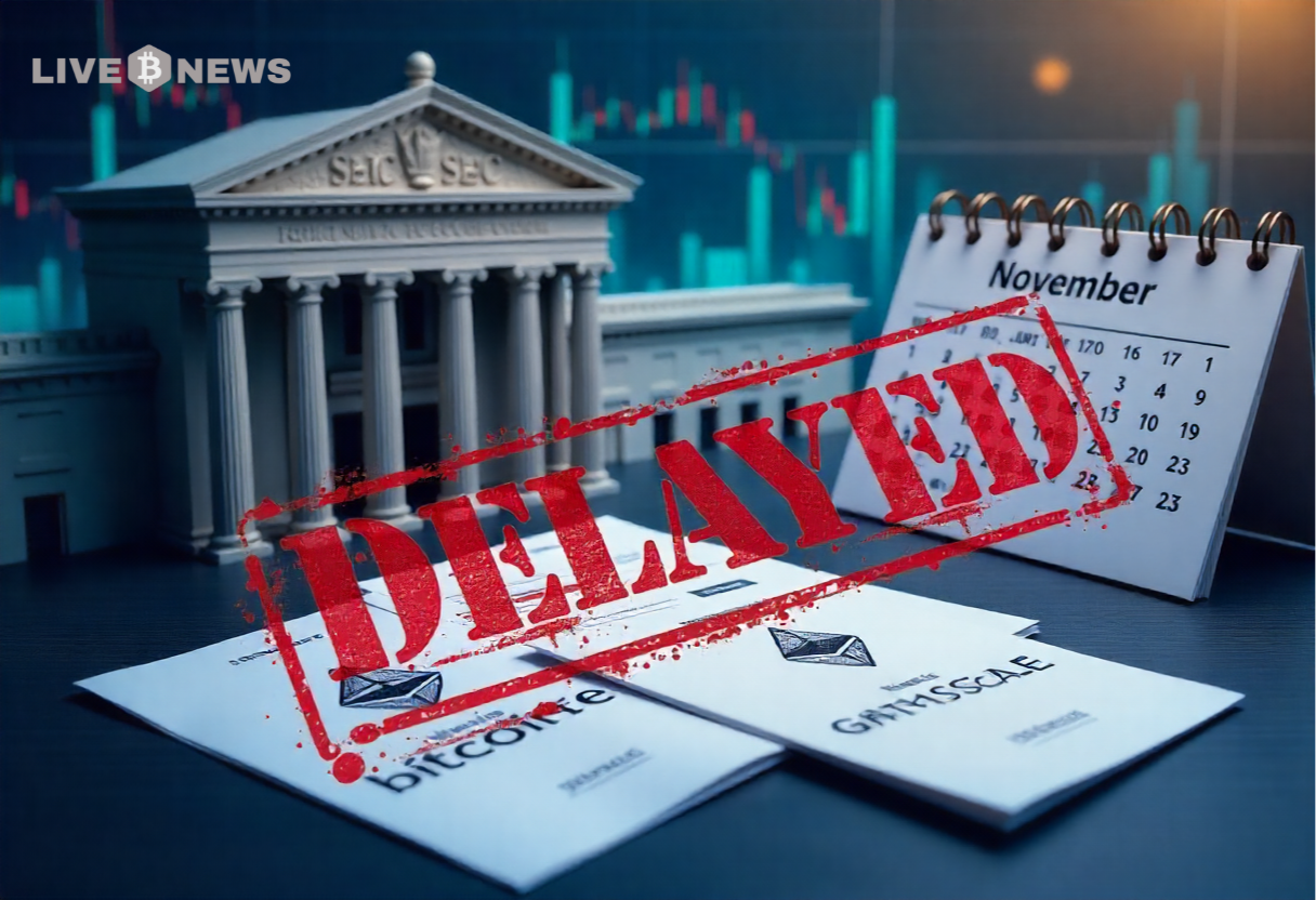 More Delays: SEC Postpones Decisions On Bitwise, Grayscale Crypto ETFs to November