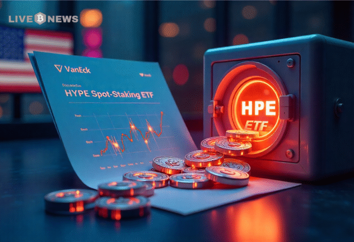 VanEck plans first HYPE spot-staking ETF, merging DeFi rewards with traditional finance access in U.S. and Europe.