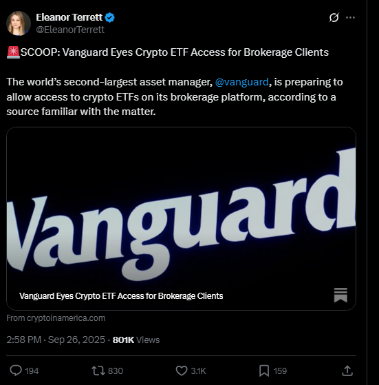 Vanguard Eyes Breakthrough Crypto ETF Access for Investors
