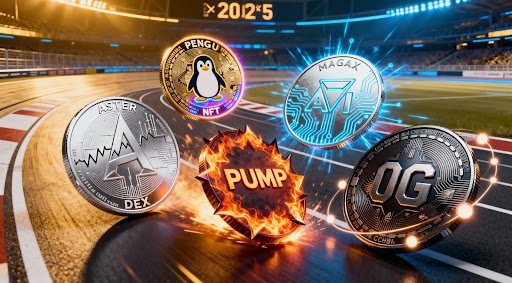 5 Cryptos With 100× Potential: ASTER, PUMP, MAGAX Lead the Pack