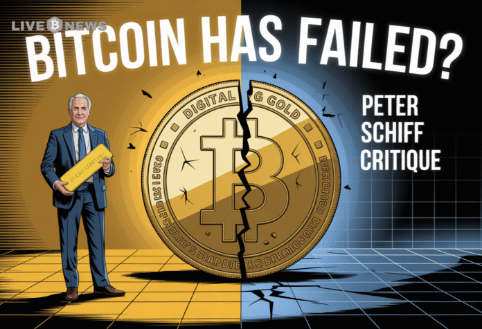 BTC News- Peter Schiff Says Bitcoin Has Failed as Digital Gold in Latest Critique