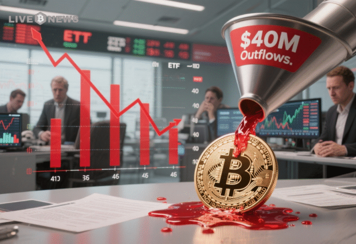 BTC News Today- Spot Bitcoin ETFs See Four Days of Losses With $40M in Outflows