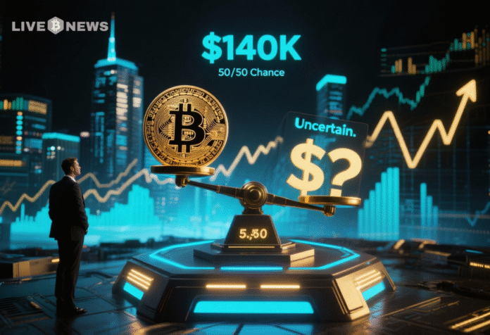 Bitcoin News: BTC Has A 50/50 Chance Of Hitting $140k, Timothy Peterson Says