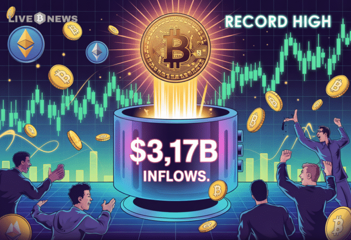 Digital asset investment hits record $48.7B YTD inflows. Bitcoin leads with $2.67B weekly inflows despite price volatility.