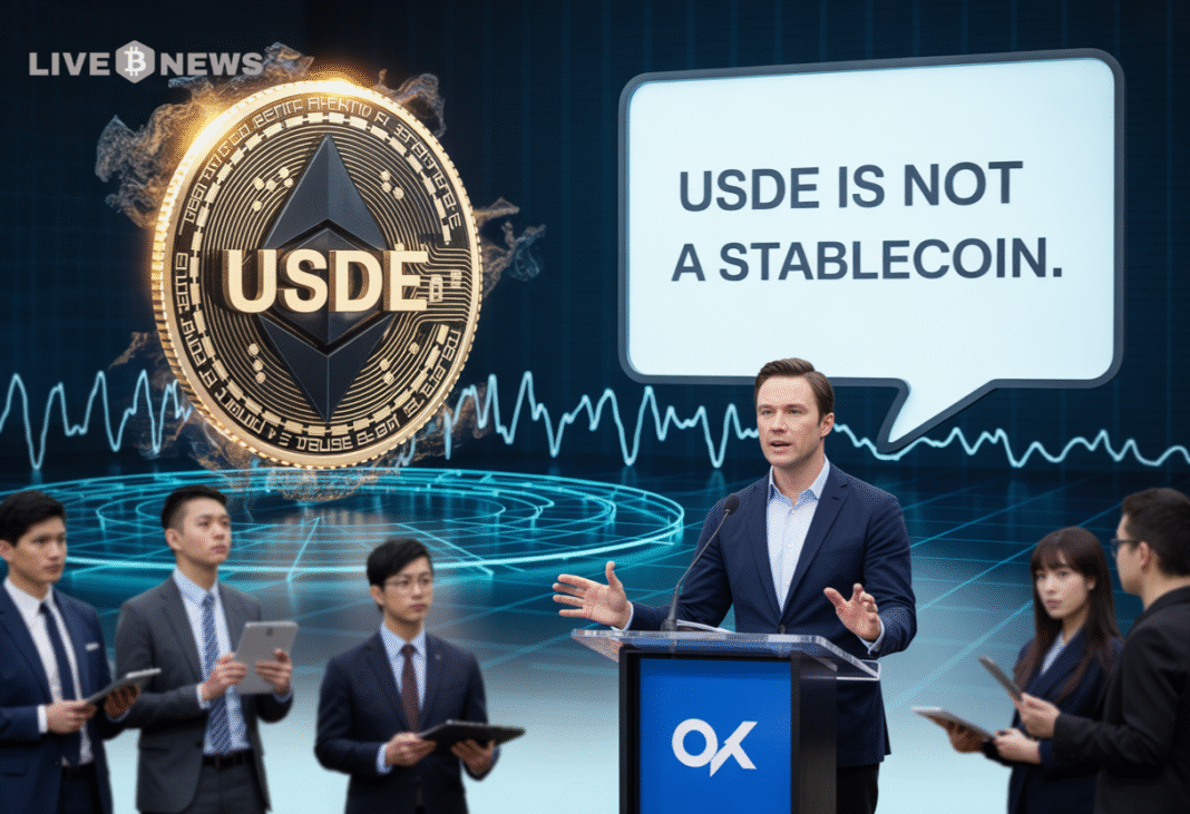 Crypto News- Ethena's USDe Is Not A Stablecoin, OKX Founder Says