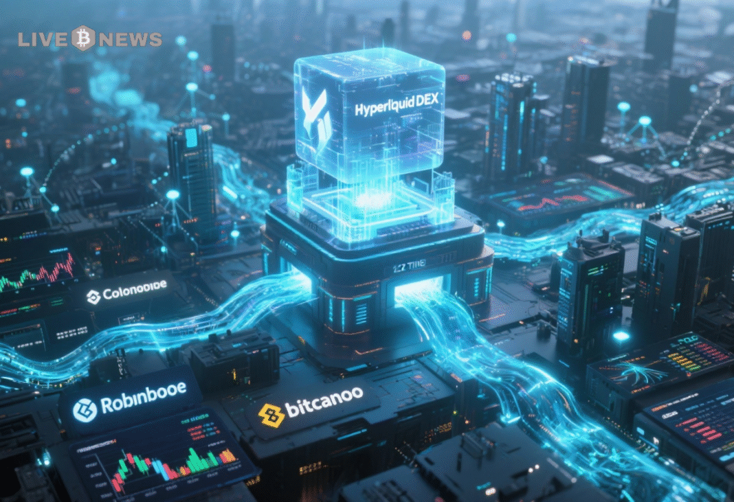 Crypto News- Hyperliquid DEX Surpasses Coinbase, Binance, Robinhood With Zero Downtime