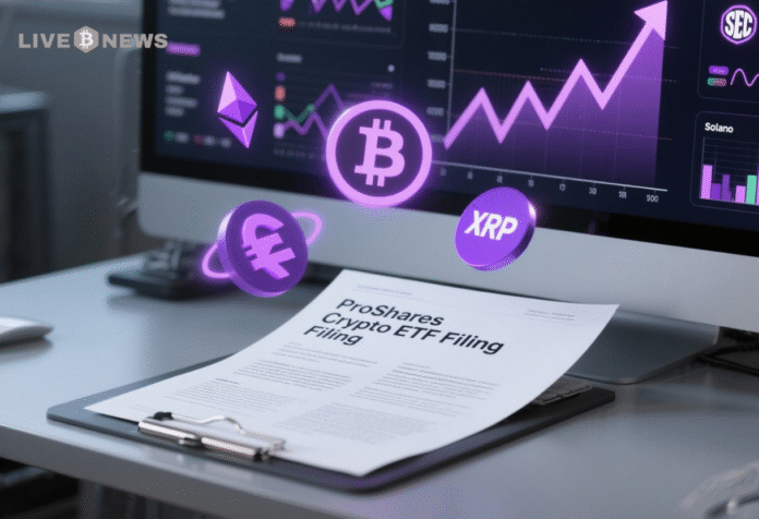 Crypto News- ProShares Files for Crypto ETF Tracking Bitcoin, Ethereum, XRP, and Solana