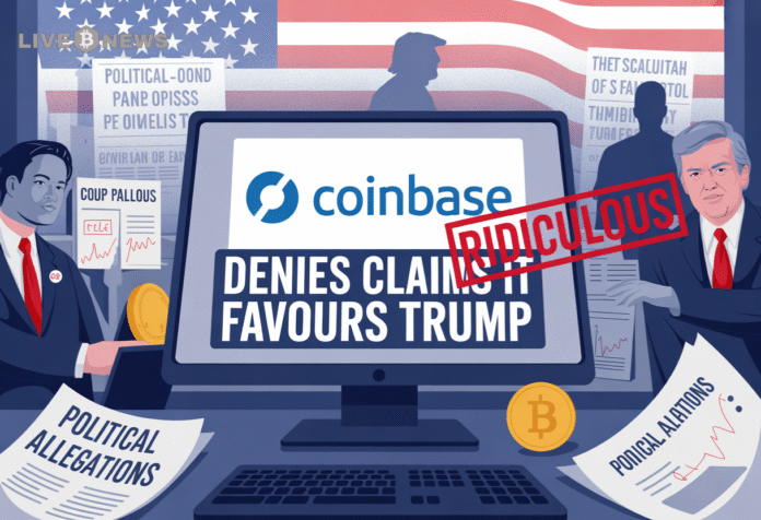 Crypto News Today- Coinbase Denies Claims It Favors Trump, Calls Them Ridiculous