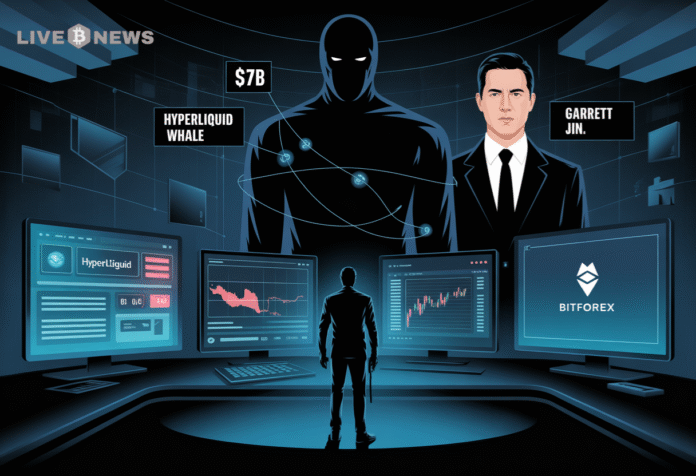 Crypto investigator links 100K BTC Hyperliquid whale to ex-BitForex CEO Garrett Jin, raising serious concerns over his financial integrity and past scandals.
