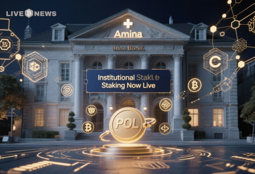 Swiss Bank Amina becomes first to offer institutional POL staking with up to 15% rewards, signaling growing trust in Polygon’s DeFi ecosystem.