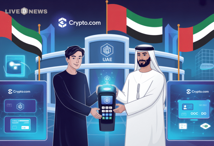Crypto.com gains UAE approval for SVF license, enabling residents to pay Dubai Government fees in crypto converted to dirhams or stablecoins.