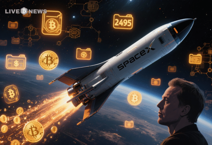 SpaceX's transfer of 2,495 BTC to new addresses, valued at $268 million, marks its first major digital asset movement in three months.