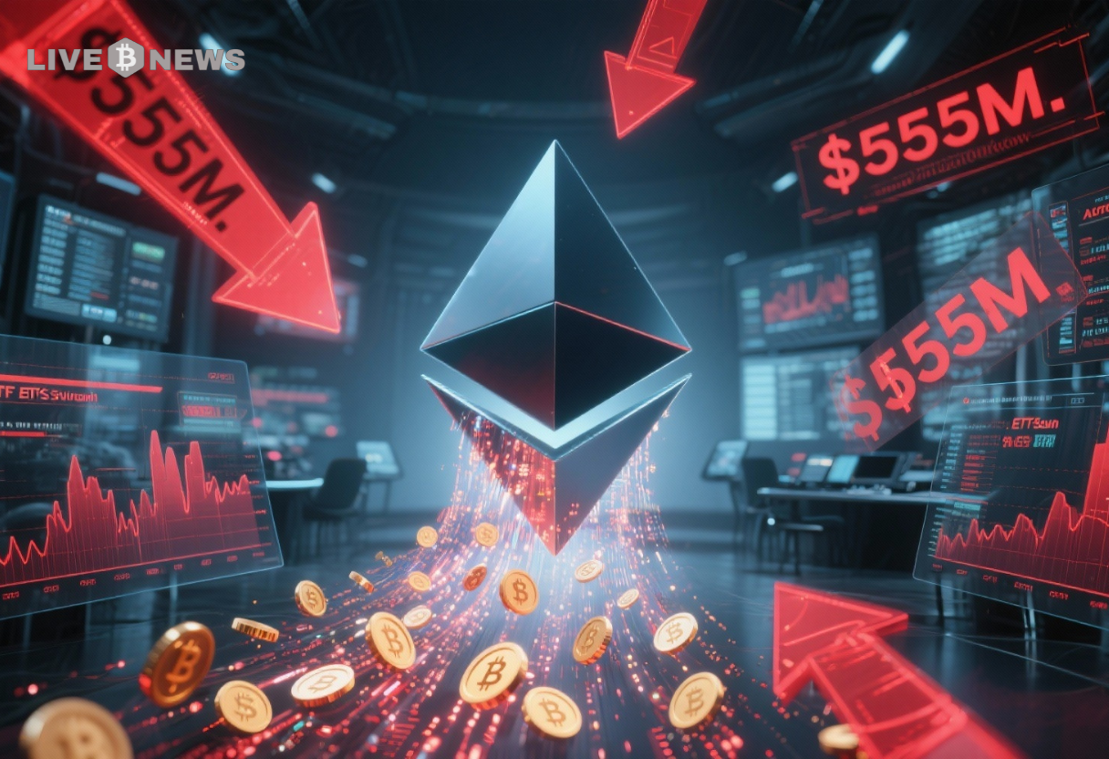 Ethereum ETF: Ethereum ETFs See $555M Outflow in Two-Week Slide | Live  Bitcoin News