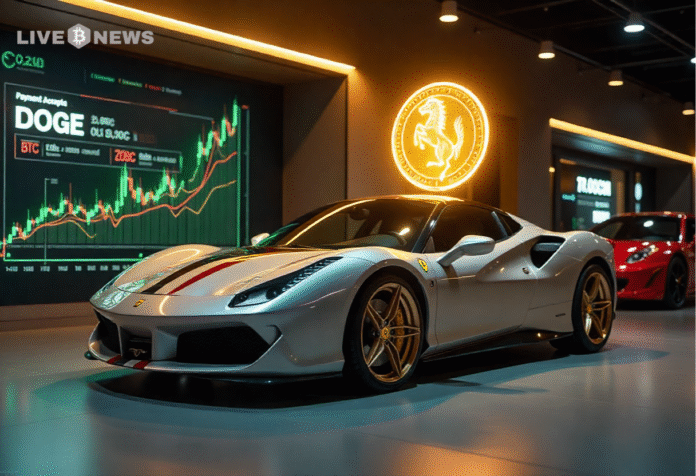 Ferrari will launch a crypto token in partnership with Conio. It allows 100 elite clients to bid on the iconic 499P race car.