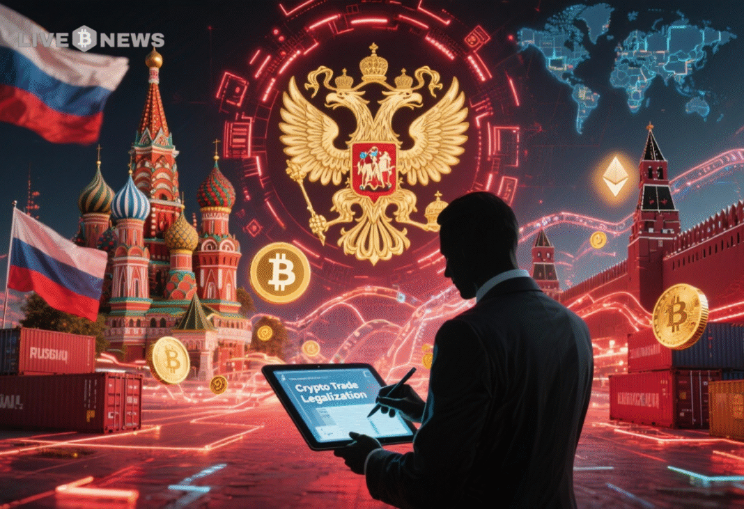Russia will legalize crypto for foreign trade. The move aims to cut reliance on foreign currencies and increase regulatory control.