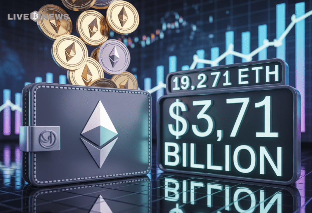 SharpLink acquired 19,271 ETH, increasing its total Ethereum holdings to 859,853 ETH, valued at $3.5 billion, following a successful premium capital raise.