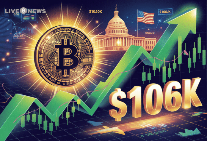 Bitcoin price surged past $106,000. This jump follows optimism about a breakthrough to end the U.S. government shutdown. This lifted market sentiment for crypto and equities.