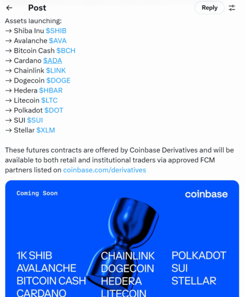 Altcoin News: Coinbase to Launch Round-the-Clock Futures for Major Altcoins