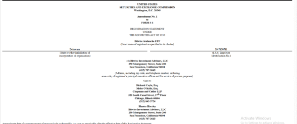 Crypto ETFs: Bitwise Updates Spot Avalanche ETF Filing with 0.34% Fee