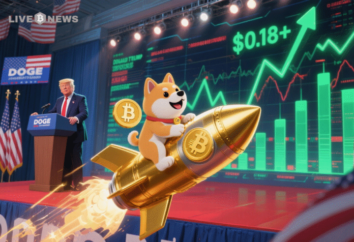 Dogecoin (DOGE) price surged past the $0.18 resistance level. This followed Donald Trump's pledge to fund $2,000 dividends using potential tariff proceeds.
