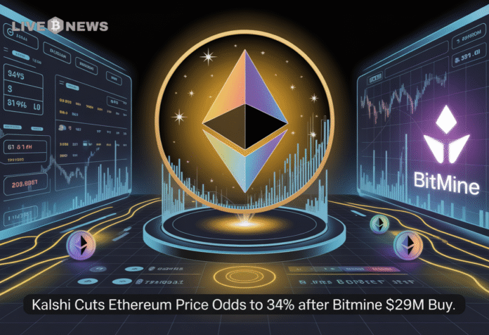 Crypto News Today: Kalshi Reduces Ethereum Price Odds to 34% After BitMine's $29M Buy
