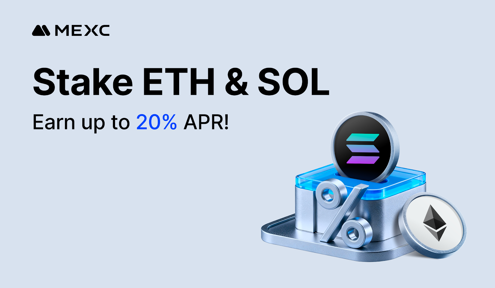 MEXC Launches ETH and SOL Staking Event Offering Up to 20% APR