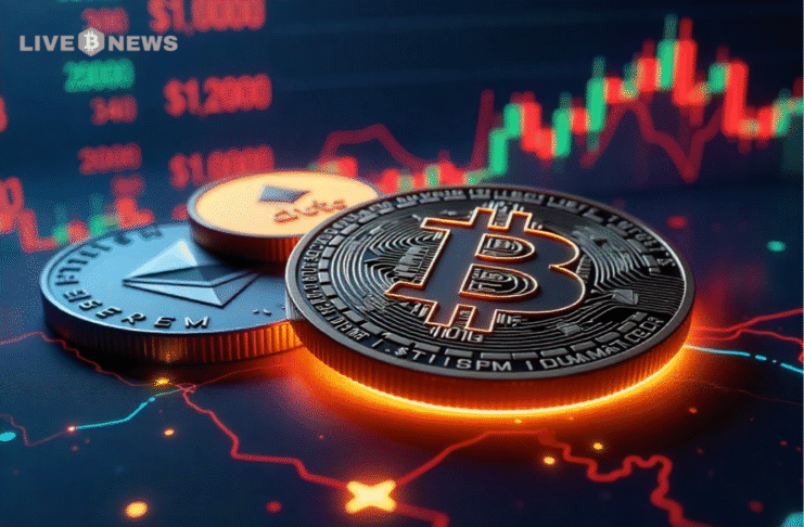 BlackRock logo displayed alongside Bitcoin imagery, reflecting the firm’s filing for a BTC income-focused ETF.